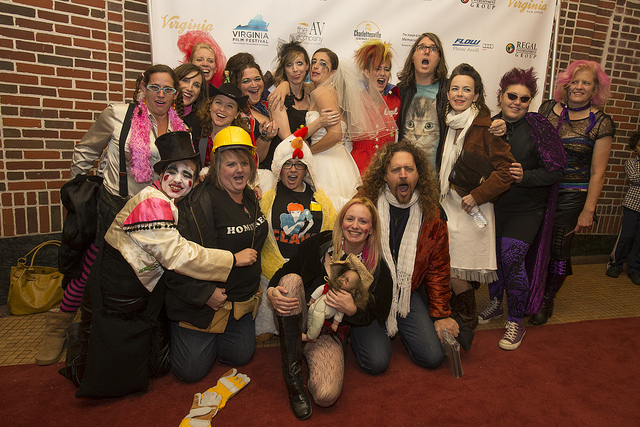 Costumed group at the Virginia Film Festival 2013 awards.