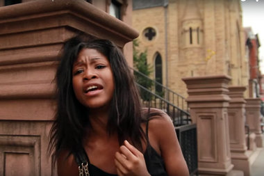 Aleta Chappelle, director of 'Romeo and Juliet in Harlem', stands outside.