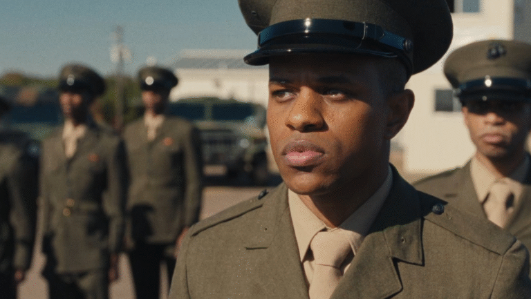 Raúl Castillo in "The Inspection" with fellow Marines
