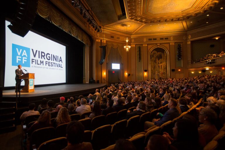 VAFF Virginia Film Festival event with speaker and audience.