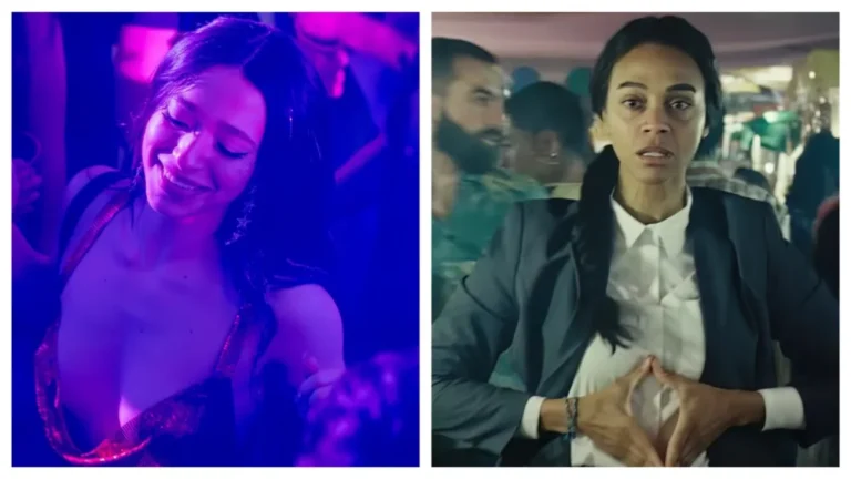 Two film stills: a woman in a club and a woman in a suit, relevant to the Virginia Film Festival 2024 lineup.