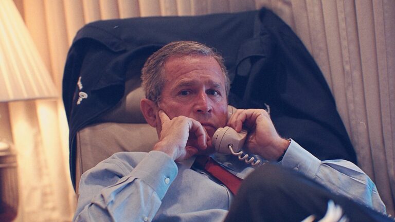 George W. Bush on phone during 9/11, "President's War Room