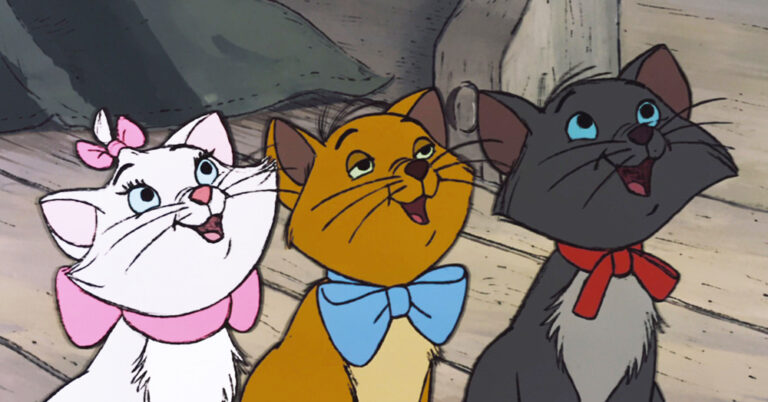 The Aristocats: Marie, Berlioz, and Toulouse singing together.