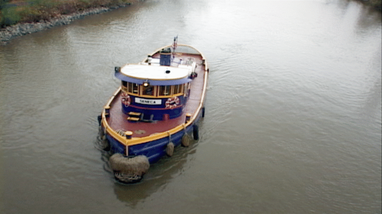 Tugboat "Seneca" on the Erie Canal waterway.