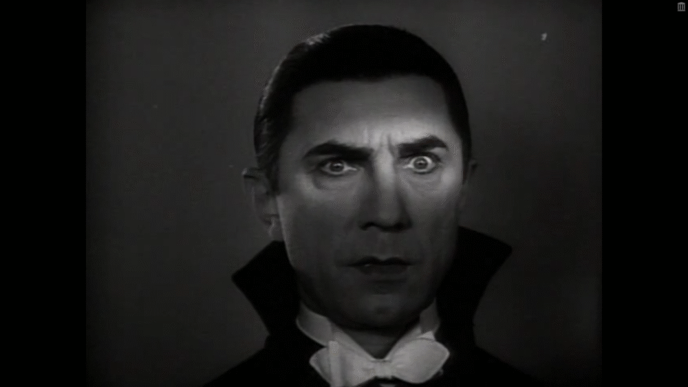 Bela Lugosi as Dracula in the classic black and white film.