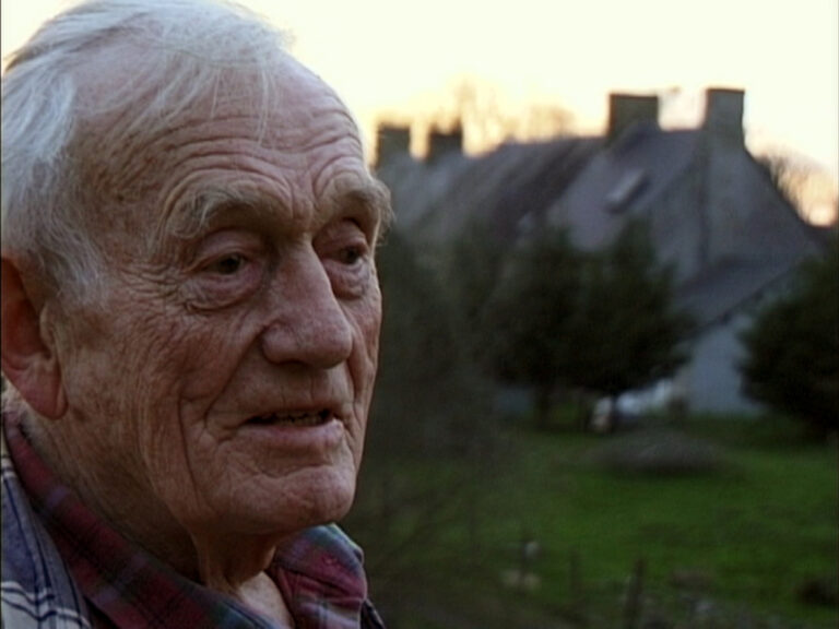 Close-up of Ricky Leacock at his farm in Normandy.