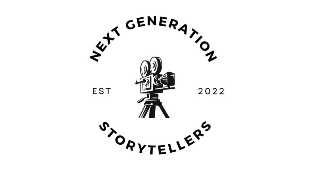 Next Generation Storytellers logo featuring a vintage movie camera, "Est 2022.