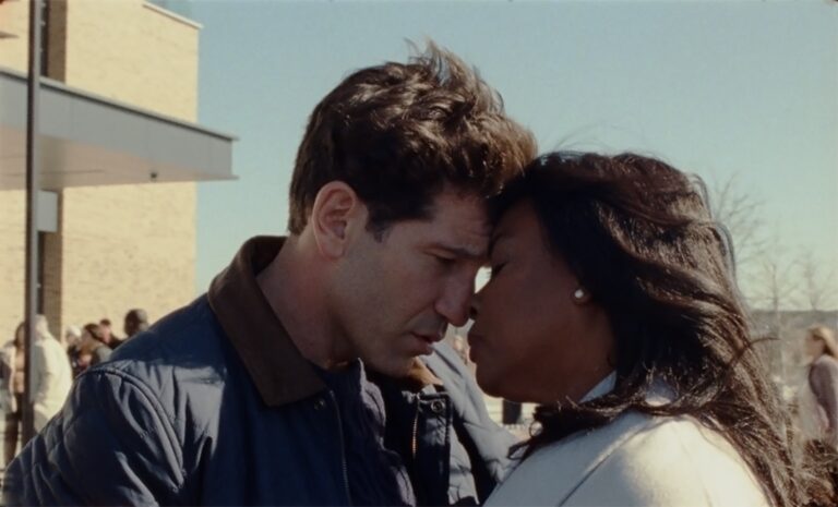 Jon Bernthal and Aunjanue Ellis-Taylor face each other closely in Origin.