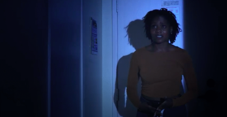 Woman in dimly lit hallway, possibly from Memoirs blog.