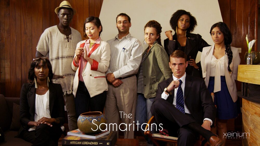 Cast of "The Samaritans" posing for promotional image.