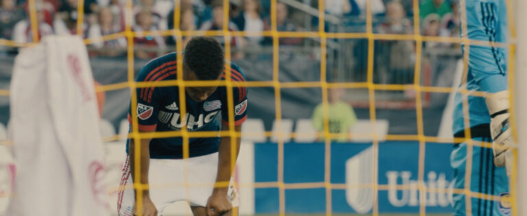 Charlie Davies looking dejected on the soccer field