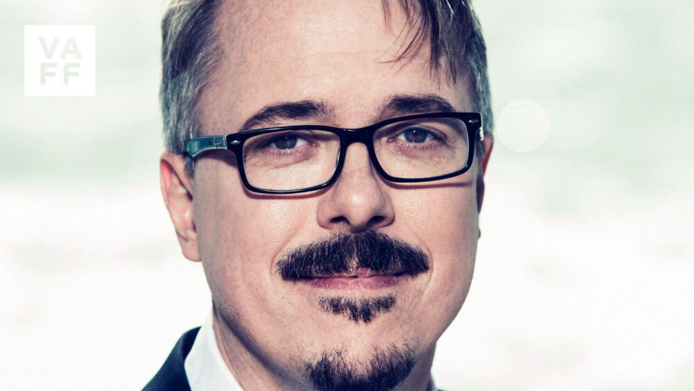 Close-up of Vince Gilligan wearing glasses and a goatee.