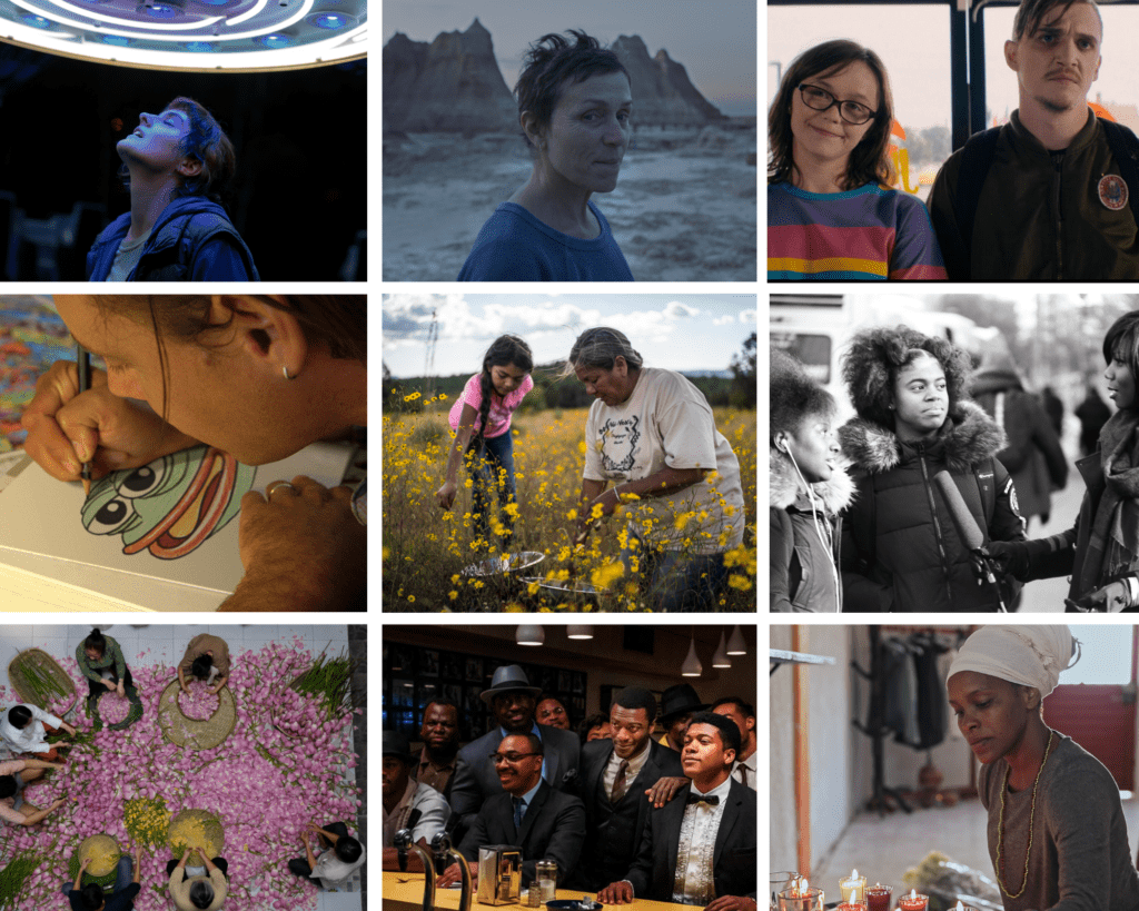 Collage of images from the NEA 2022, showcasing diverse people and art