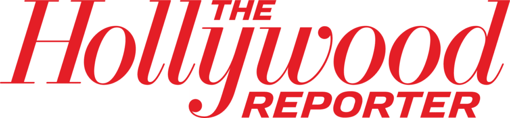 The Hollywood Reporter logo in red on a black background.